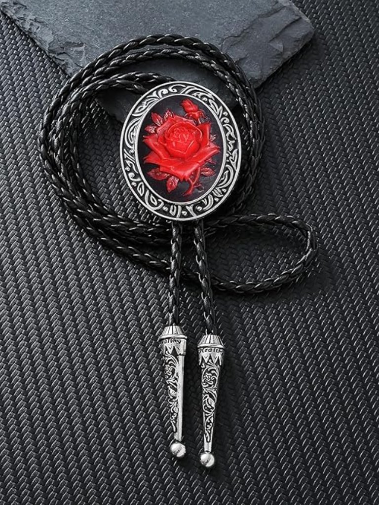 Cowgirl Neck Rose Bolo Tie